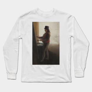 Self-Portrait at the Easel by Francisco Goya Long Sleeve T-Shirt